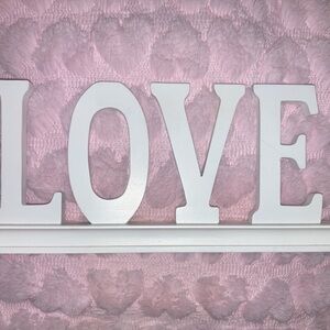 White LOVE Wall Decor